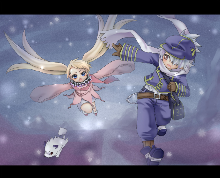 fanart, lag_seeing, niche_(tegami_bachi), pixiv, pixiv_id_295156, steak_(tegami_bachi), tegami_bachi