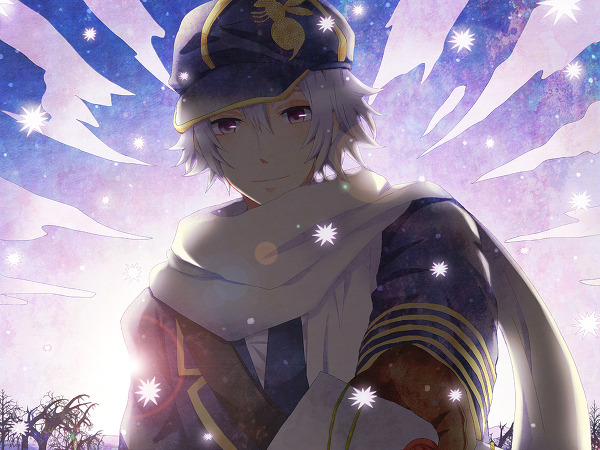 fanart, gauche_suede, hold_out_hand, letter, looking_at_viewer, pixiv, pixiv_id_82849, tegami_bachi