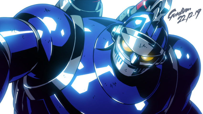 artist_name, babamba, dated, highres, looking_to_the_side, mecha, no_humans, robot