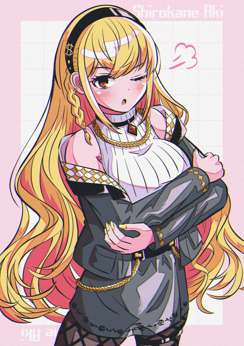 1girl, absurdres, bangs, blonde_hair, blush, breasts, cowboy_shot, denonbu
