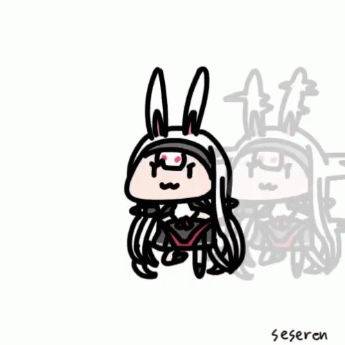 1girl, animated_gif, azur_lane, long_hair, mirage, rabbit_ears, seseren, shimakaze_(azur_lane)