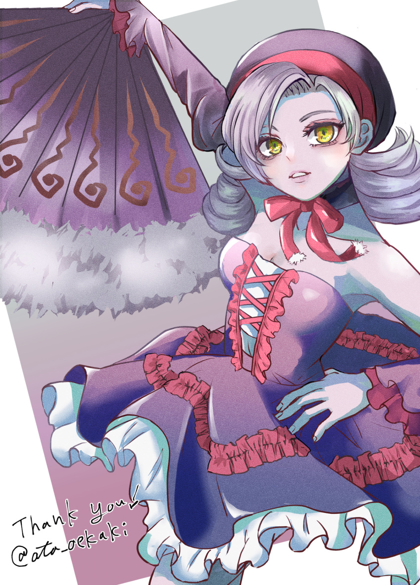 1girl, arm_up, armpits, ata129, bare_shoulders, bow, choker, collarbone