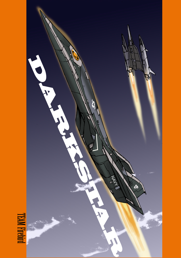 aircraft, airplane, animification, fighter_jet, flying, from_side, jet, matsuda_miki, military, military_vehicle, no_humans, pillarboxed, sky, sr-72_darkstar, top_gun, top_gun:_maverick, vehicle_focus, vehicle_name