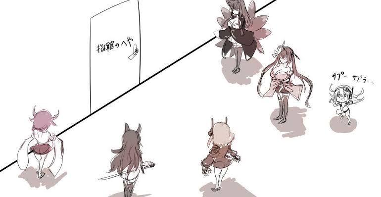 akagi_(azur_lane), akaoni_(zumt3548), albacore_(azur_lane), atago_(azur_lane), azur_lane, junyou_(azur_lane), multiple_girls, roon_(azur_lane)