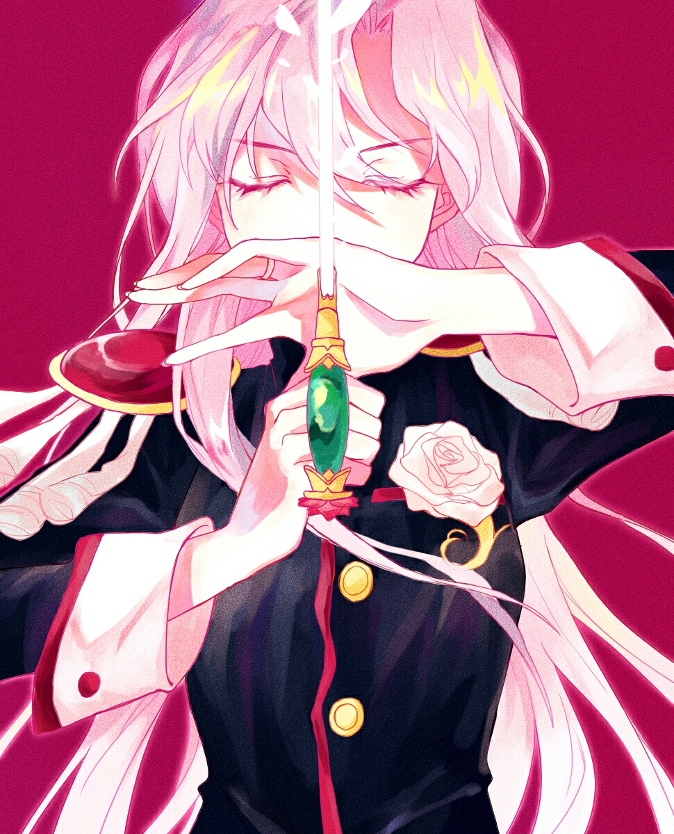 1girl, bangs, black_jacket, breast_pocket, buttons, closed_eyes, epaulettes, fannnnnceyuuu