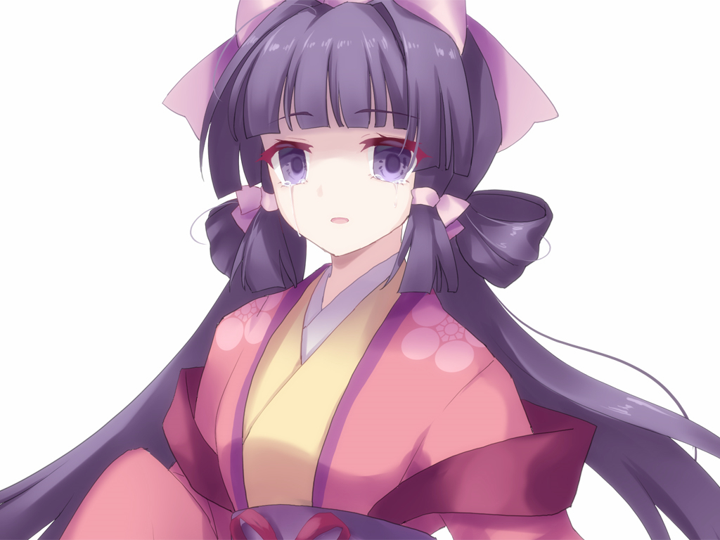 1girl, akinomiya_asuka, bangs, blunt_bangs, commentary_request, crying, crying_with_eyes_open, empty_eyes