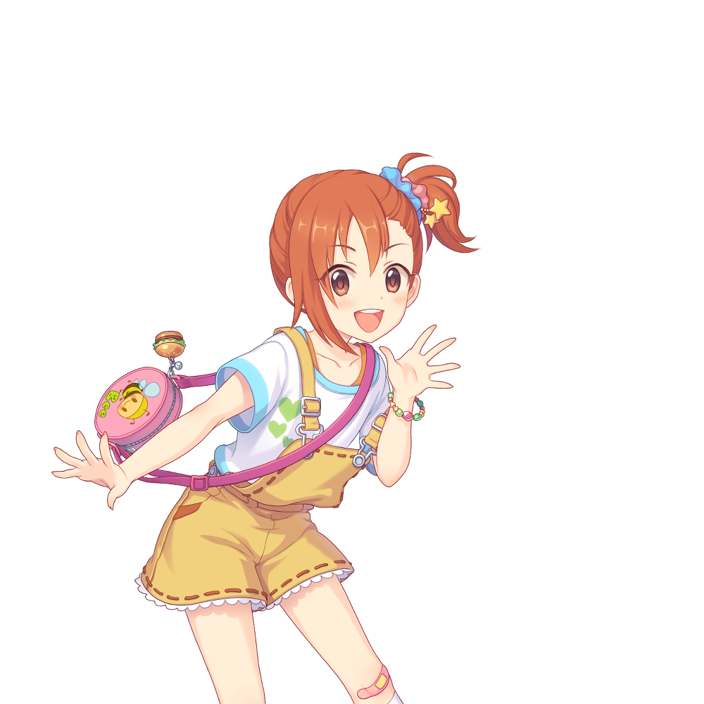 bag, brown_eyes, looking_ahead, looking_at_viewer, medium_hair, misogi_(princess_connect!), misogi_(real)_(princess_connect!), official_art