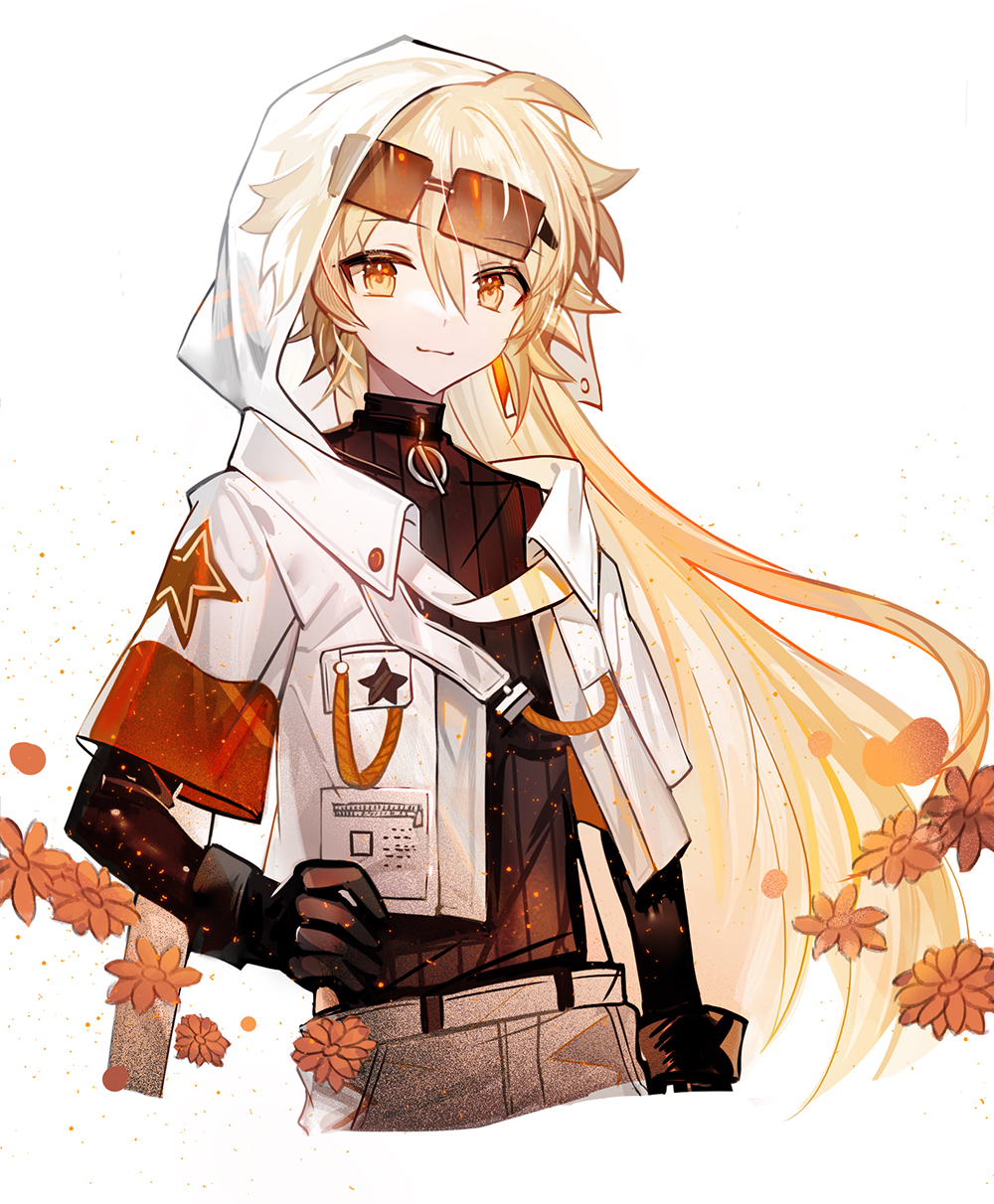 1boy, aether_(genshin_impact), bangs, black_gloves, black_shirt, blonde_hair, brown-tinted_eyewear, brown_eyes