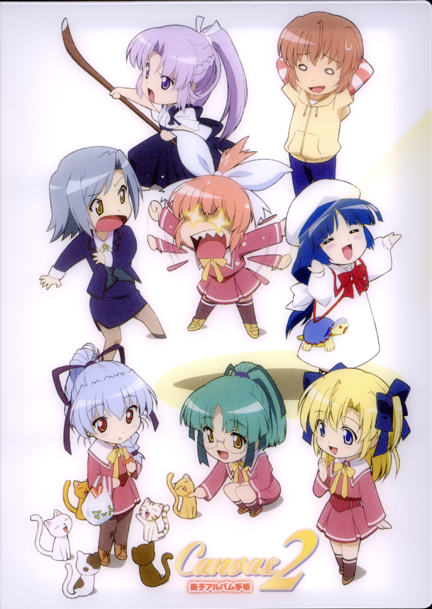 canvas_2, card, chibi, fujinami_tomoko, hagino_kana, housen_elis, kikyou_kiri, misaki_sumire