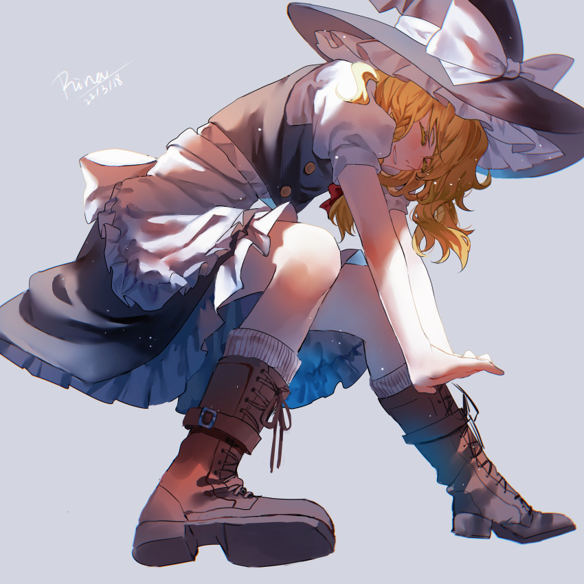 1girl, absurdres, aihara-rina, apron, bangs, black_skirt, black_vest, blonde_hair