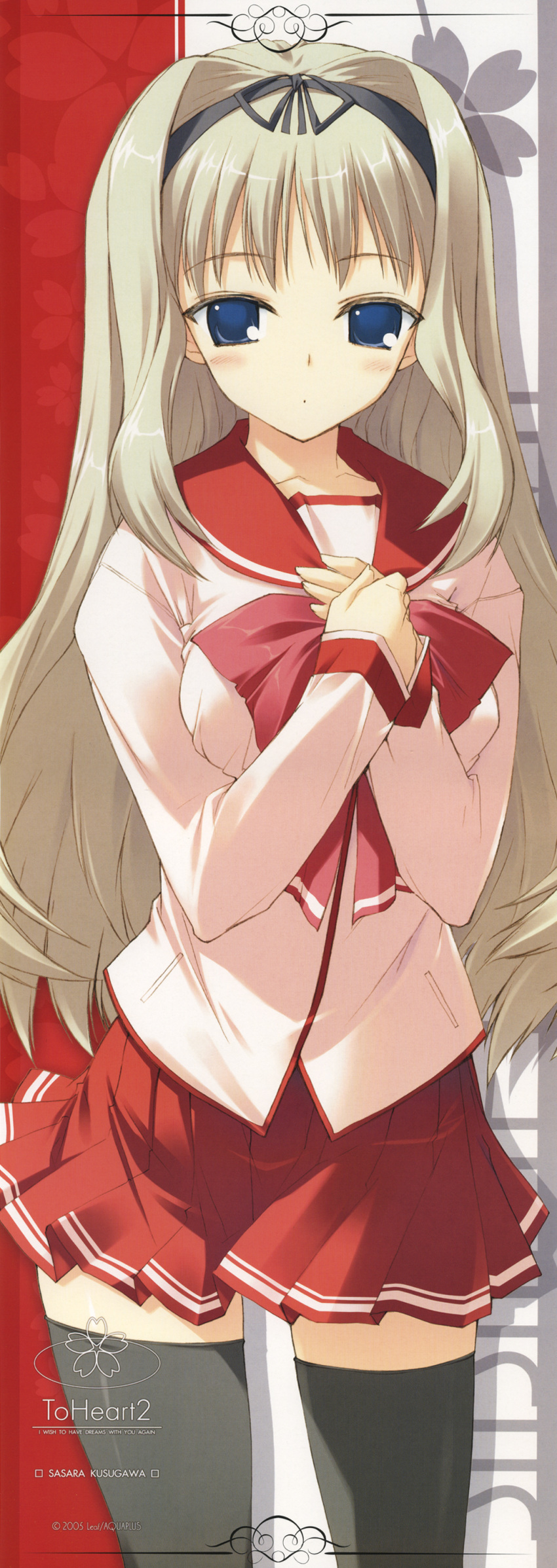 blonde_hair, blue_eyes, blush, highres, kawata_hisashi, kusugawa_sasara, long_hair, long_image