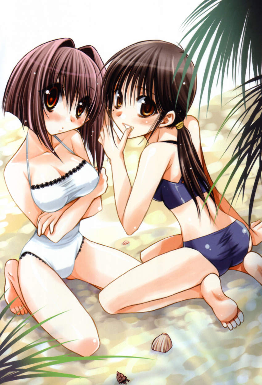 bikini, breast_hold, kagesaki_yuna, karin, maaka_karin, swimsuit, usui_fumio