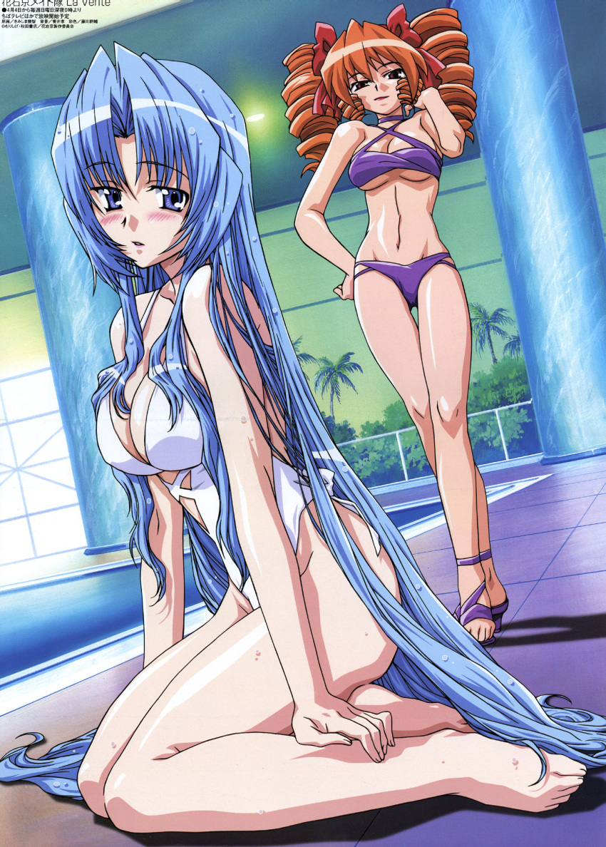 bikini, cleavage, hanaukyo_maid_tai, jihioh_ryuka, mariel, swimsuit, under_boob