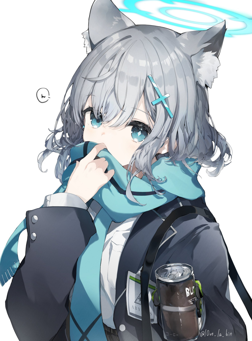 1girl, absurdres, animal_ear_fluff, animal_ears, bag, bangs, blue_archive, blue_eyes