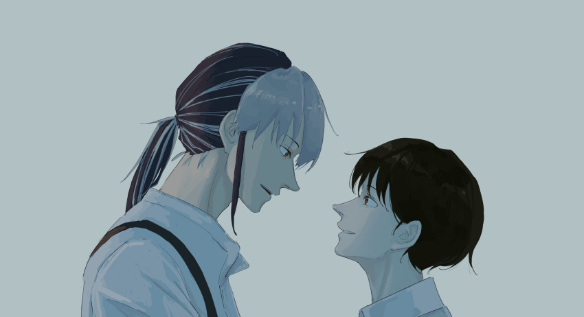 1boy, 1girl, black_hair, couple, female, male, mao_(mao), mao_(takahashi_rumiko)