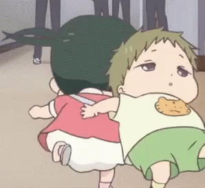 1boy, 1girl, animated_gif, child, dragging, gakuen_babysitters, kashima_kotarou, kumatsuka_kirin