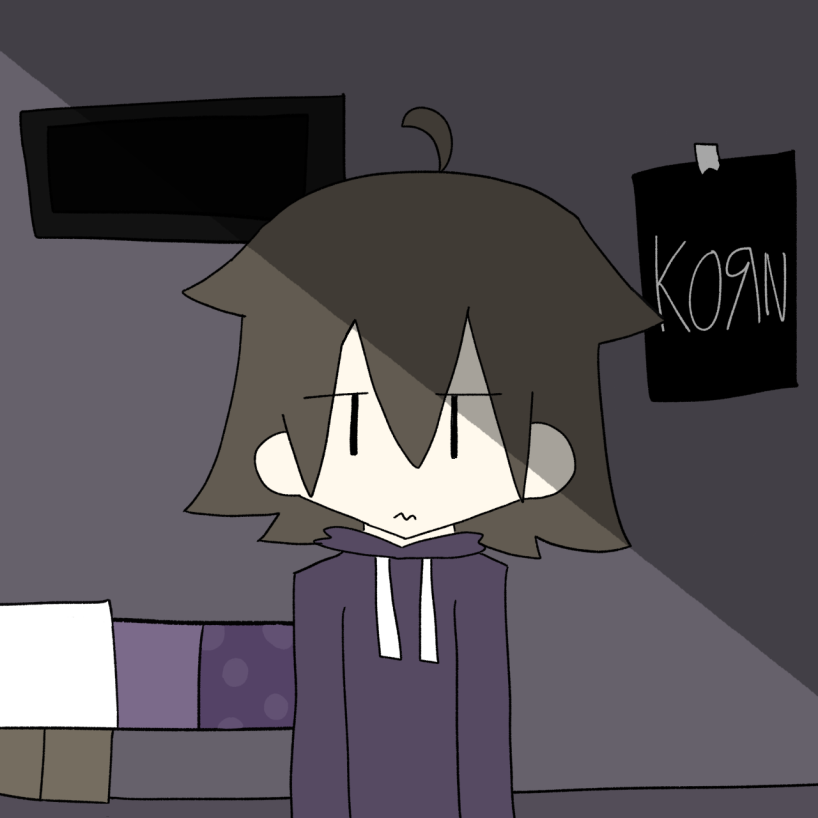 black_eyes, brown_hair, himeno_(project_flower), korn, original, project_flower, room, vivianbrights_(artist)