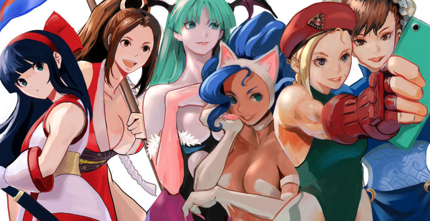 cammy_white, capcom, chun-li, fatal_fury, felicia, felicia_(vampire), meke_(77842928), morrigan_aensland