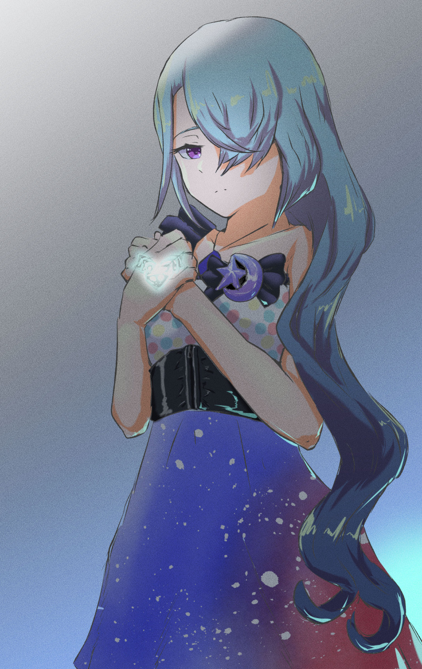 1girl, aqua_hair, houjou_cosmo, long_hair, pretty_(series), pripara