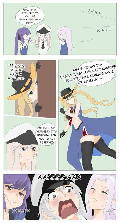 azur_lane, comic, crying_aqua, enterprise_(azur_lane), essex_(azur_lane), hornet_ii_(azur_lane), multiple_girls, yorktown_ii_(azur_lane)