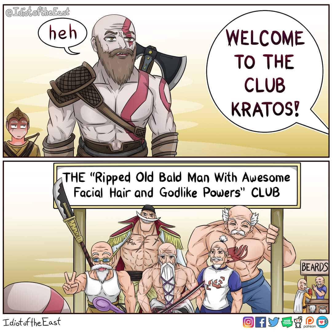 bleach, comic, dragon_ball, edward_newgate, fairy_tail, father_and_son, god_of_war, hunter_x_hunter