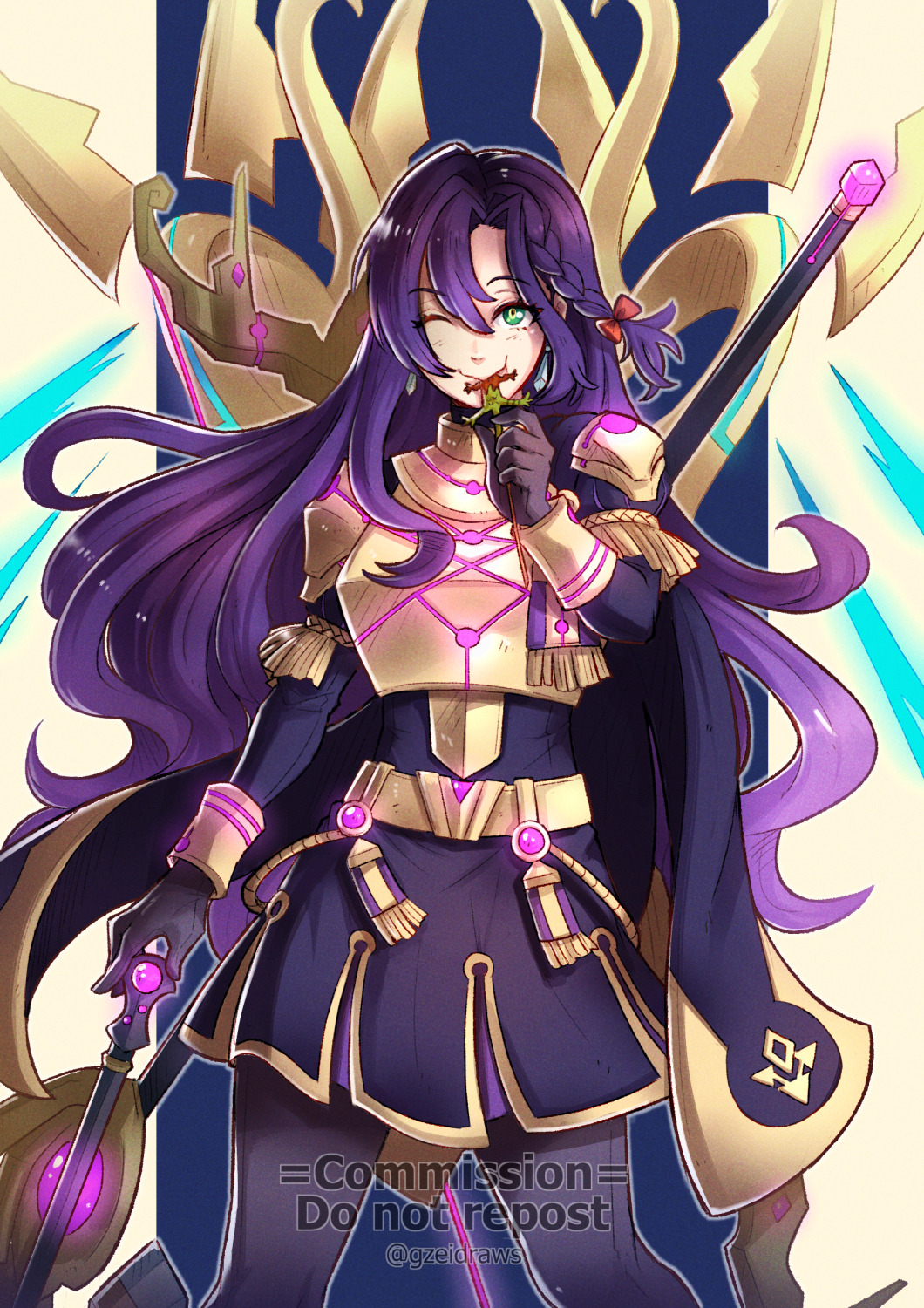 1girl, armor, bangs, breastplate, chloe_(fire_emblem), detached_wings, eating, fire_emblem