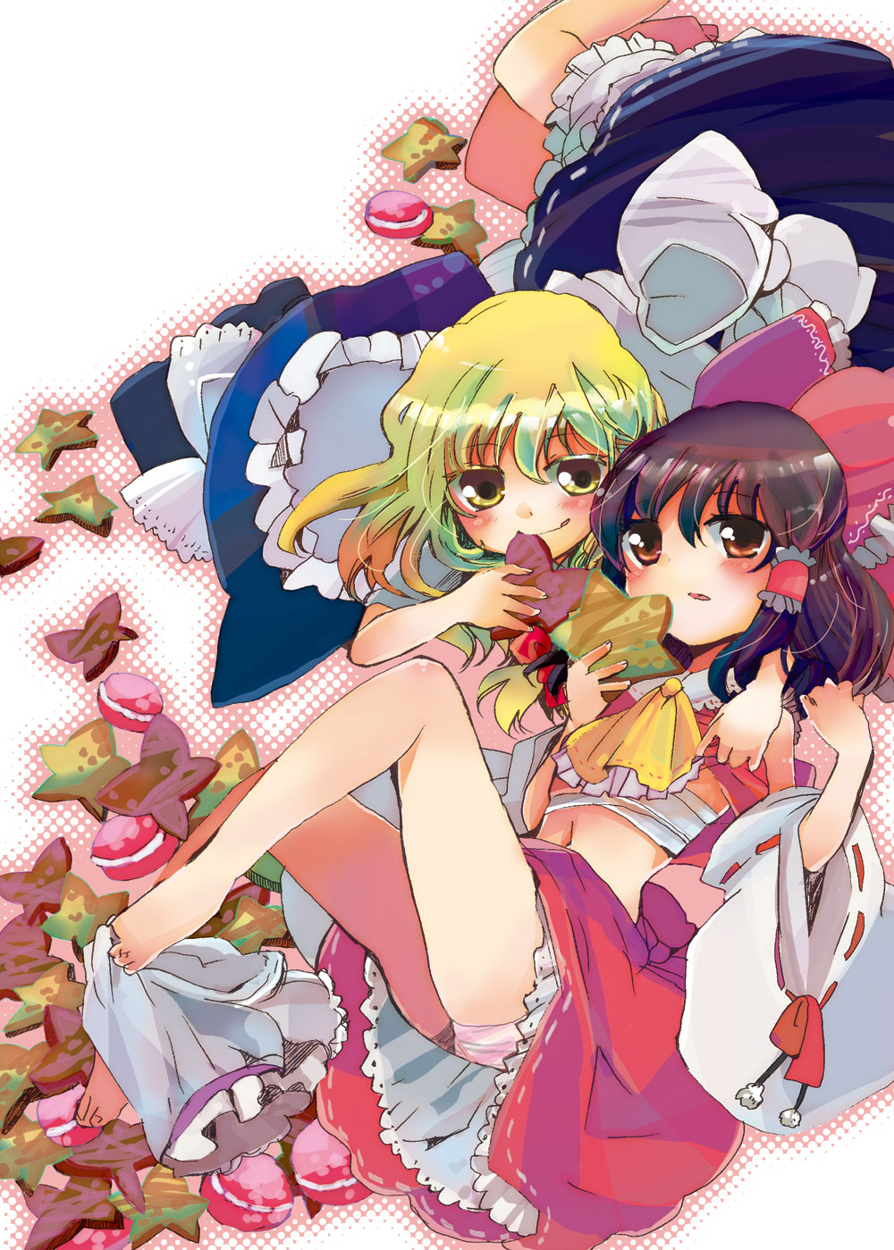 barefoot, between_toes, bloomers, bloomers_removed, feet, foot_hold, hakurei_reimu, highres