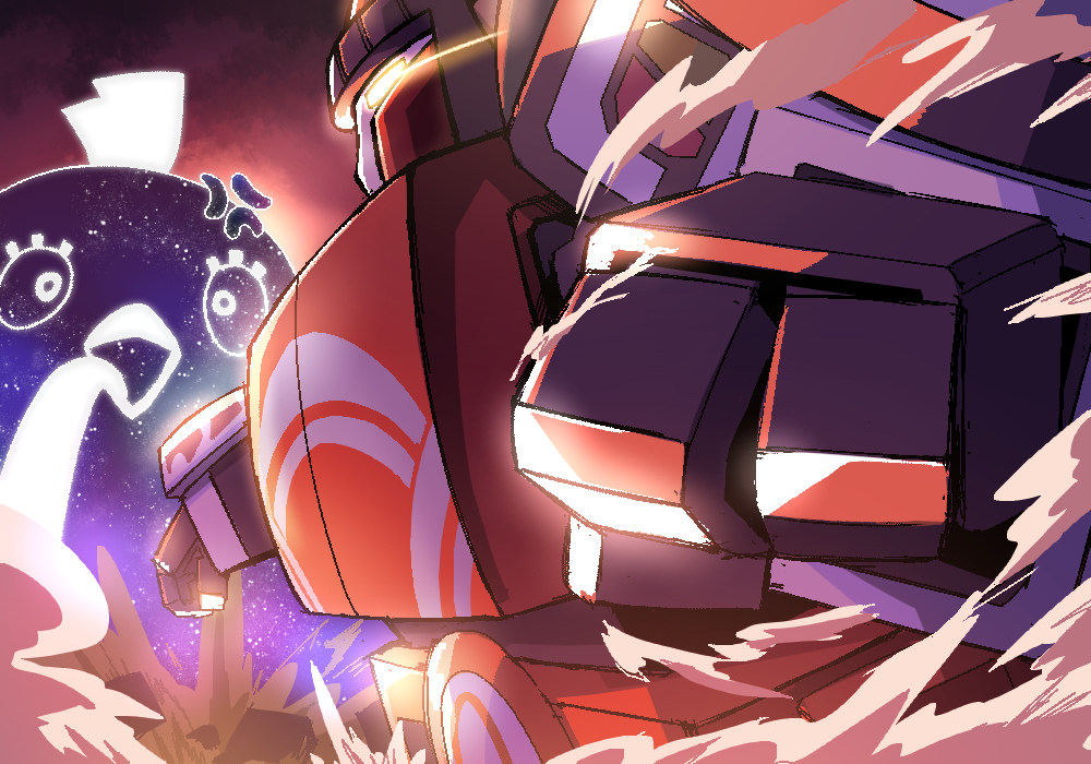 battle, blue_archive, clenched_hand, dust_cloud, eye_trail, jazz_jack, kaiten_fx_mk.0_(blue_archive), light_trail
