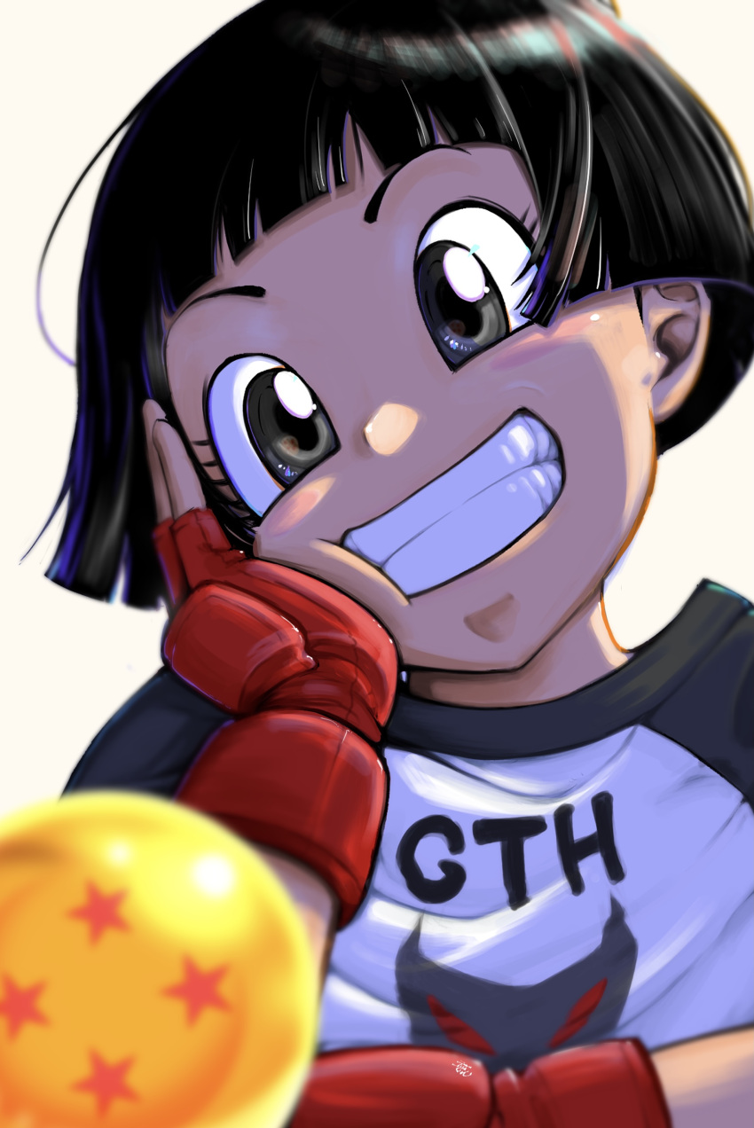 1girl, absurdres, black_eyes, black_hair, child, commentary, dragon_ball, dragon_ball_(object)