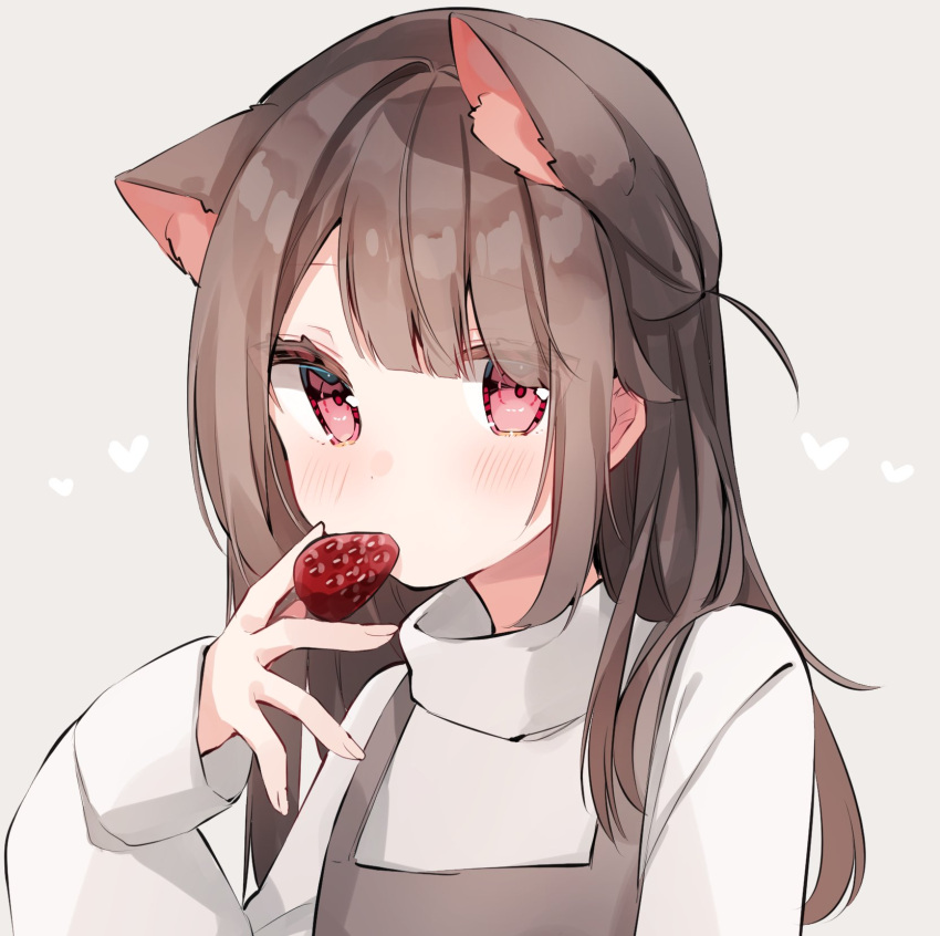 1girl, animal_ears, asymmetrical_bangs, bangs, brown_hair, brown_vest, cat_ears, commentary_request