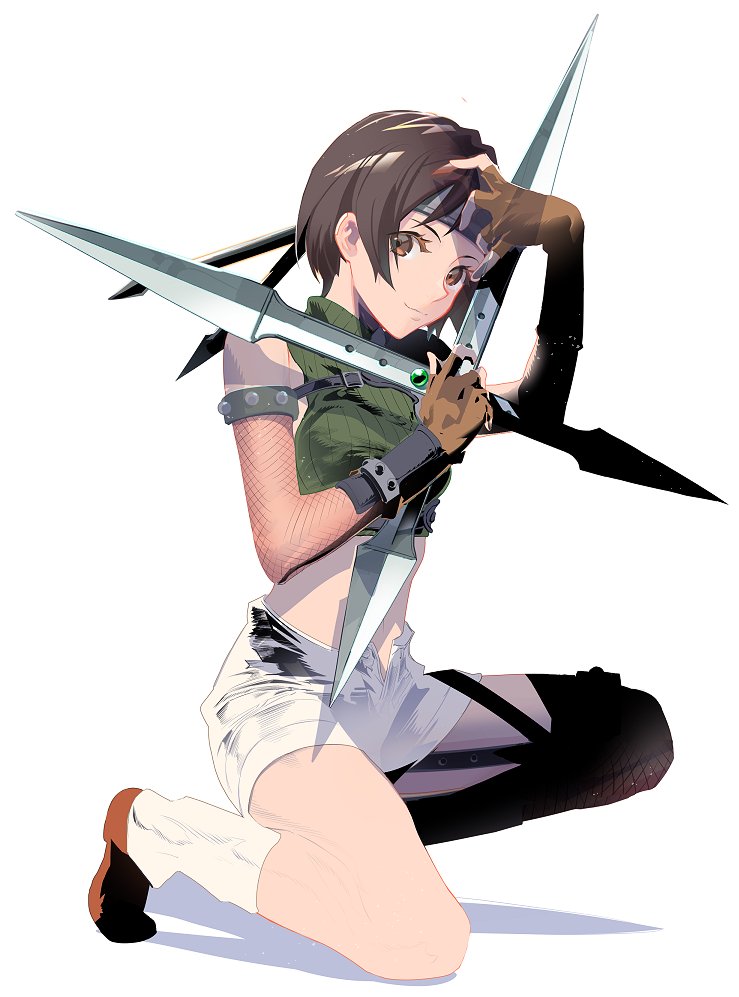 1girl, black_hair, brown_eyes, brown_gloves, closed_mouth, cofffee, final_fantasy, final_fantasy_vii