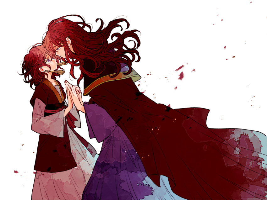 1boy, 1girl, akatsuki_no_yona, dress, ei_(gibeon), family, female_child, highres