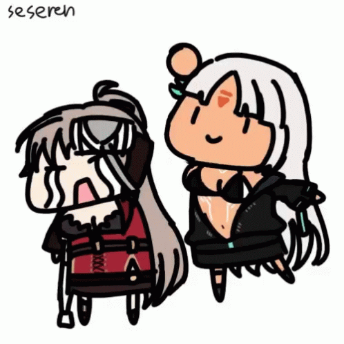 animated_gif, azur_lane, bullying, crutch, crying, hitting, injured, jean_bart_(azur_lane)