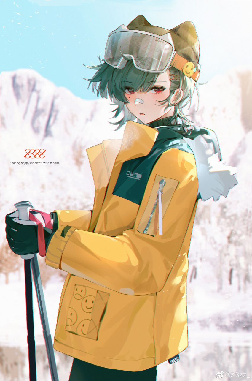 1girl, absurdres, asymmetrical_bangs, bangs, blush, chinese_commentary, cowboy_shot, gloves