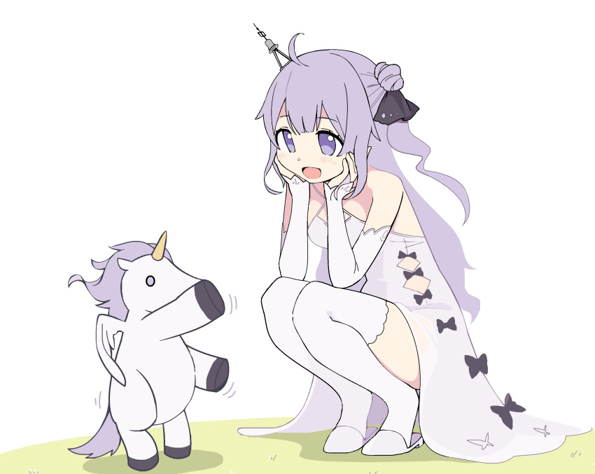 1girl, absurdres, azur_lane, bangs, bare_shoulders, black_ribbon, dancing, detached_sleeves
