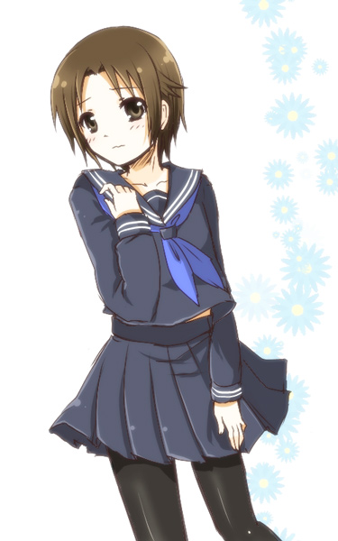 brown_eyes, brown_hair, crossdressinging, iwaki_byou, iwashiro_byou, little_busters!!, naoe_riki, pantyhose