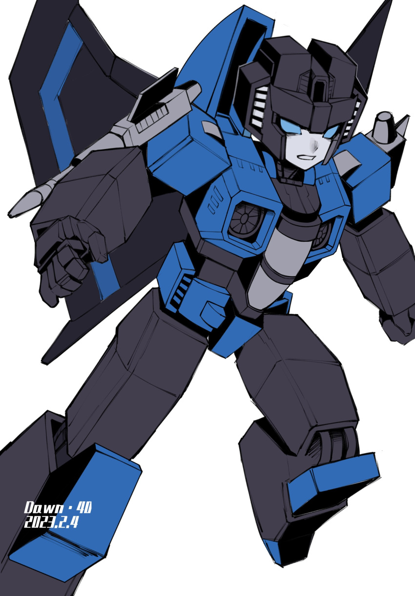 absurdres, artist_name, azuredawn40, blue_eyes, dated, decepticon, highres, mecha