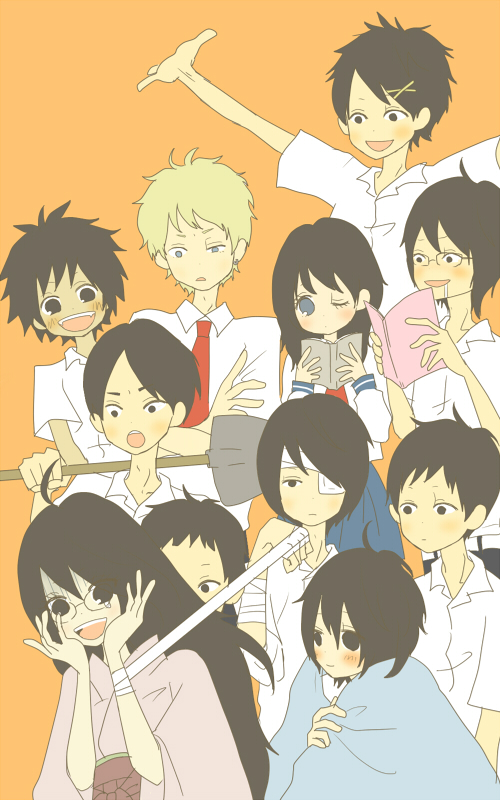 bandage, book, fujiyoshi_harumi, fuura_kafuka, genderswap, hito_nami, itoshiki_nozomu, kimura_kaere