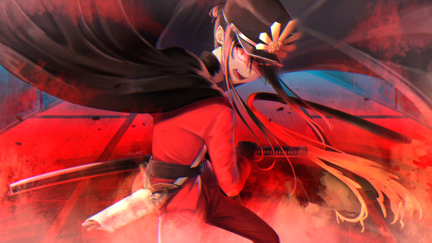 1boy, belt, black_cape, black_gloves, black_hair, cape, commentary_request, fate/grand_order