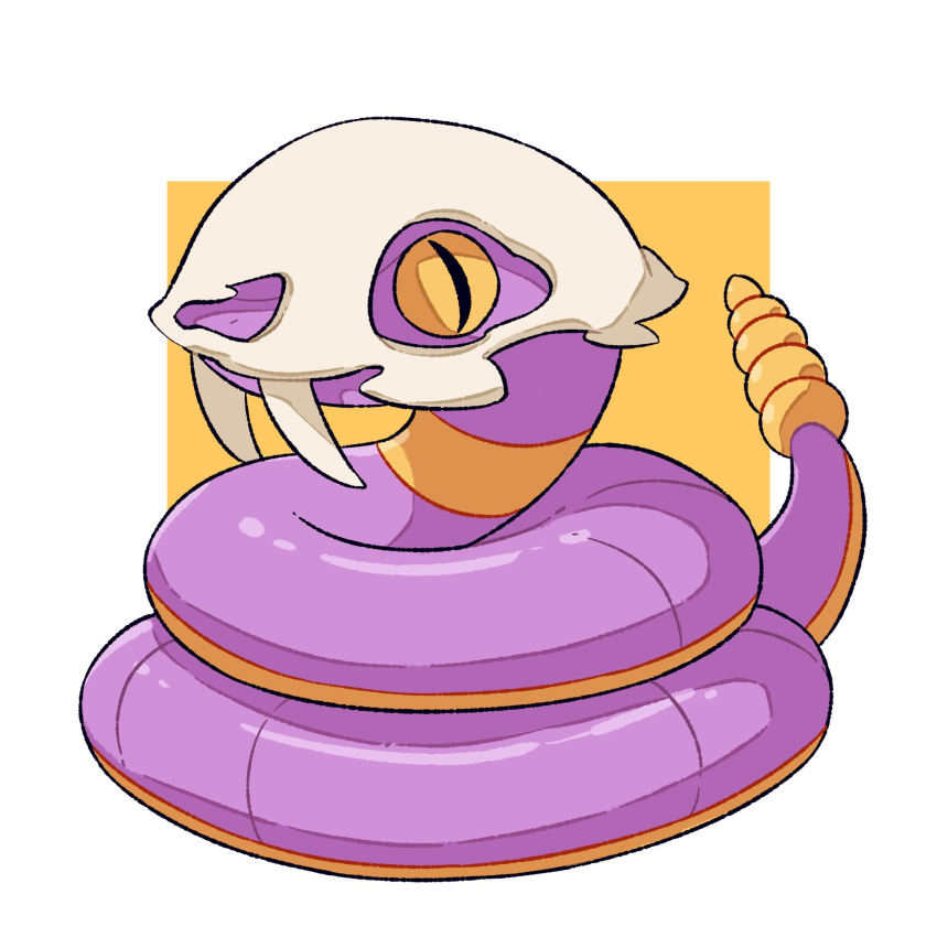 colored_sclera, cosplay, cubone, cubone_(cosplay), ekans, fangs, from_side, highres