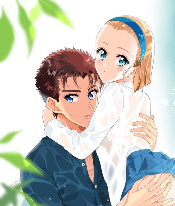 1boy, 1girl, blue_eyes, boyfriend_and_girlfriend, brown_hair, detective_conan, female, kyougoku_makoto