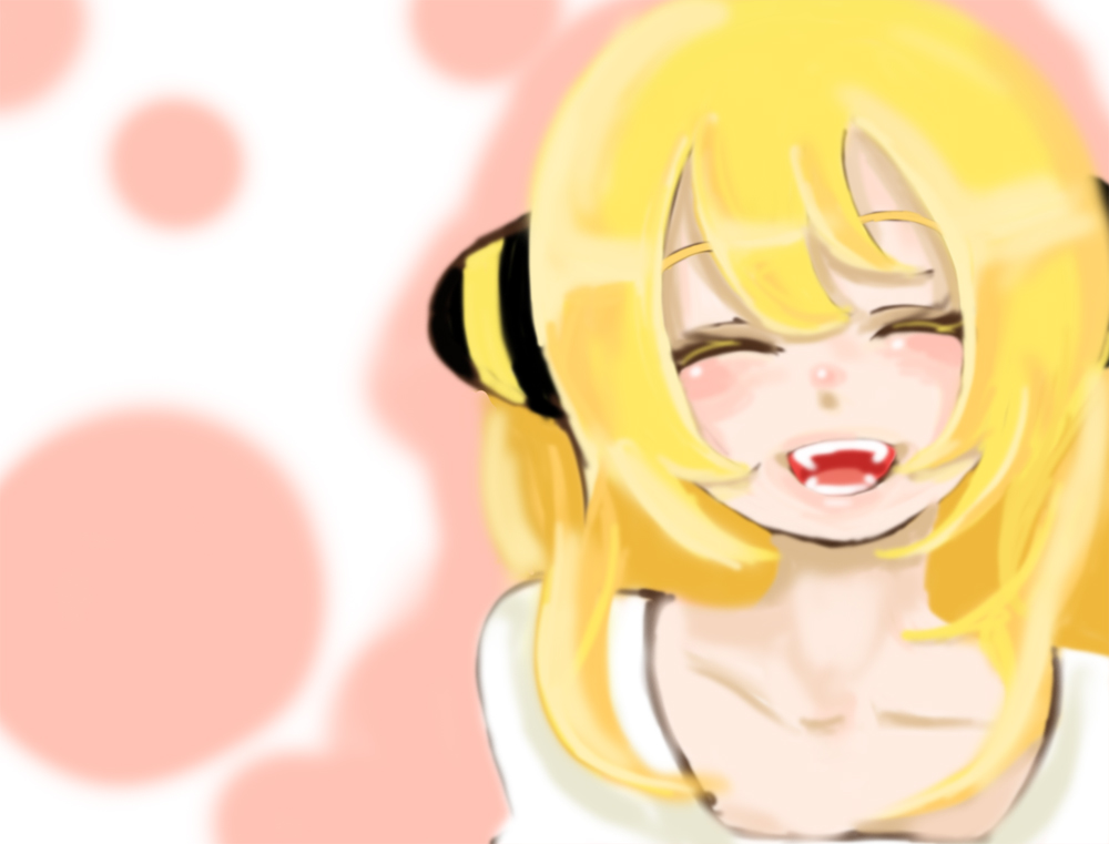 blush, happy, kaprice, long_hair, mareep, personification, pokemon