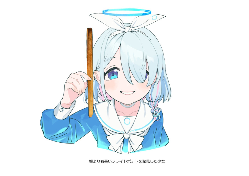 1girl, 2kai_floor, aqua_hair, arona_(blue_archive), bangs, blue_archive, blue_eyes, braid