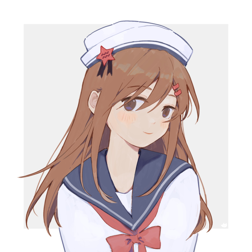 1girl, alternate_costume, aquarius_(zodiac), bangs, blending, blue_eyes, blue_sailor_collar, blush