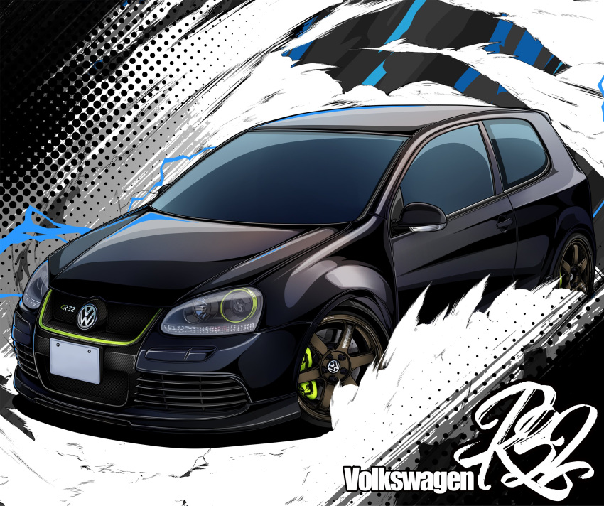 car, drifting, ground_vehicle, haduki_neko, headlight, highres, motor_vehicle, no_humans