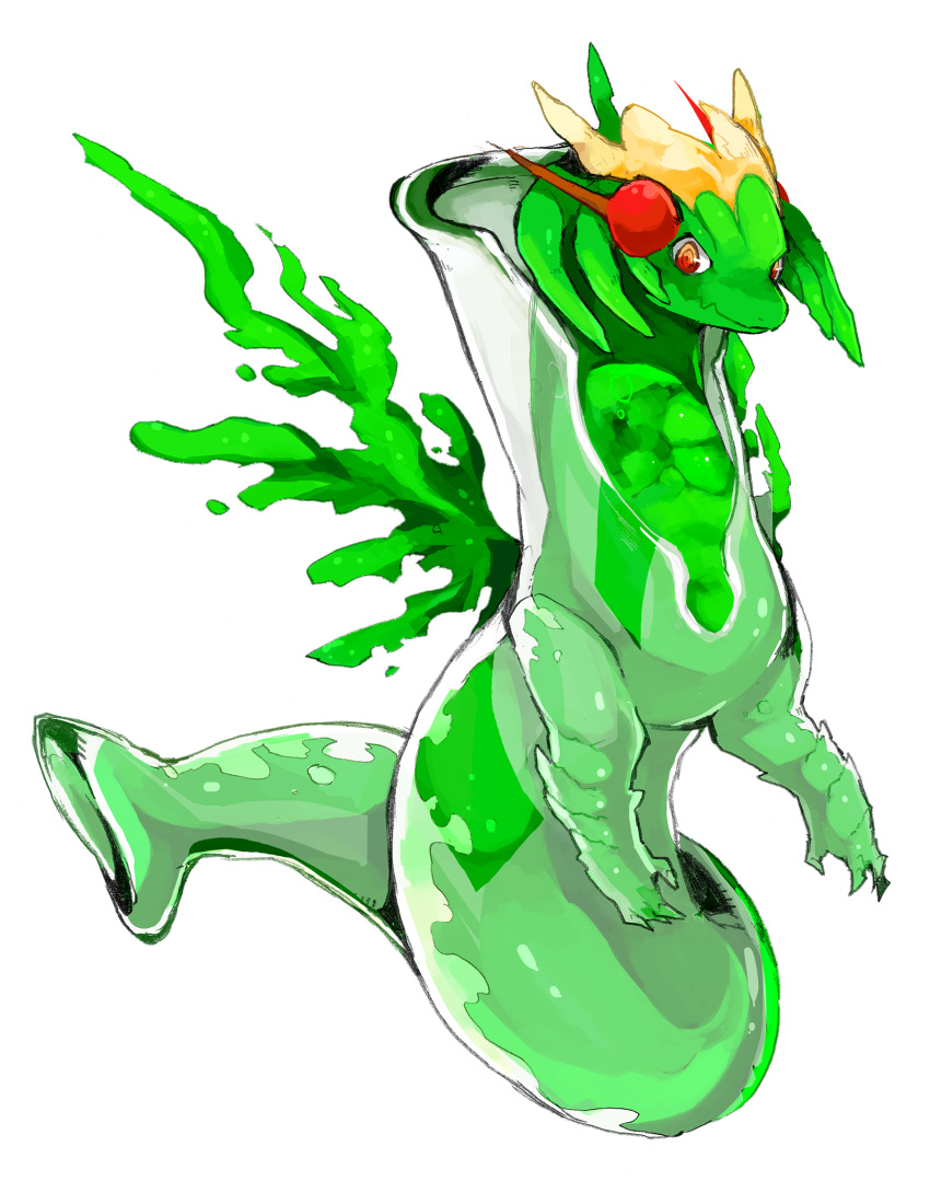 absurdres, animal, animal_focus, closed_mouth, cream_soda, dragon, food_focus, full_body