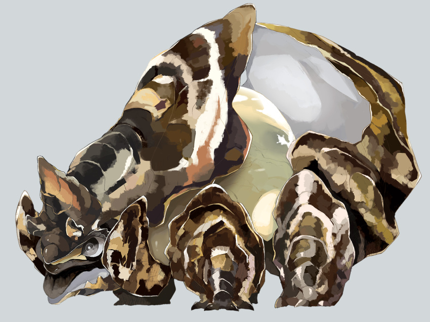 animal, animal_focus, black_tongue, dragon, full_body, grey_background, grey_eyes, horns