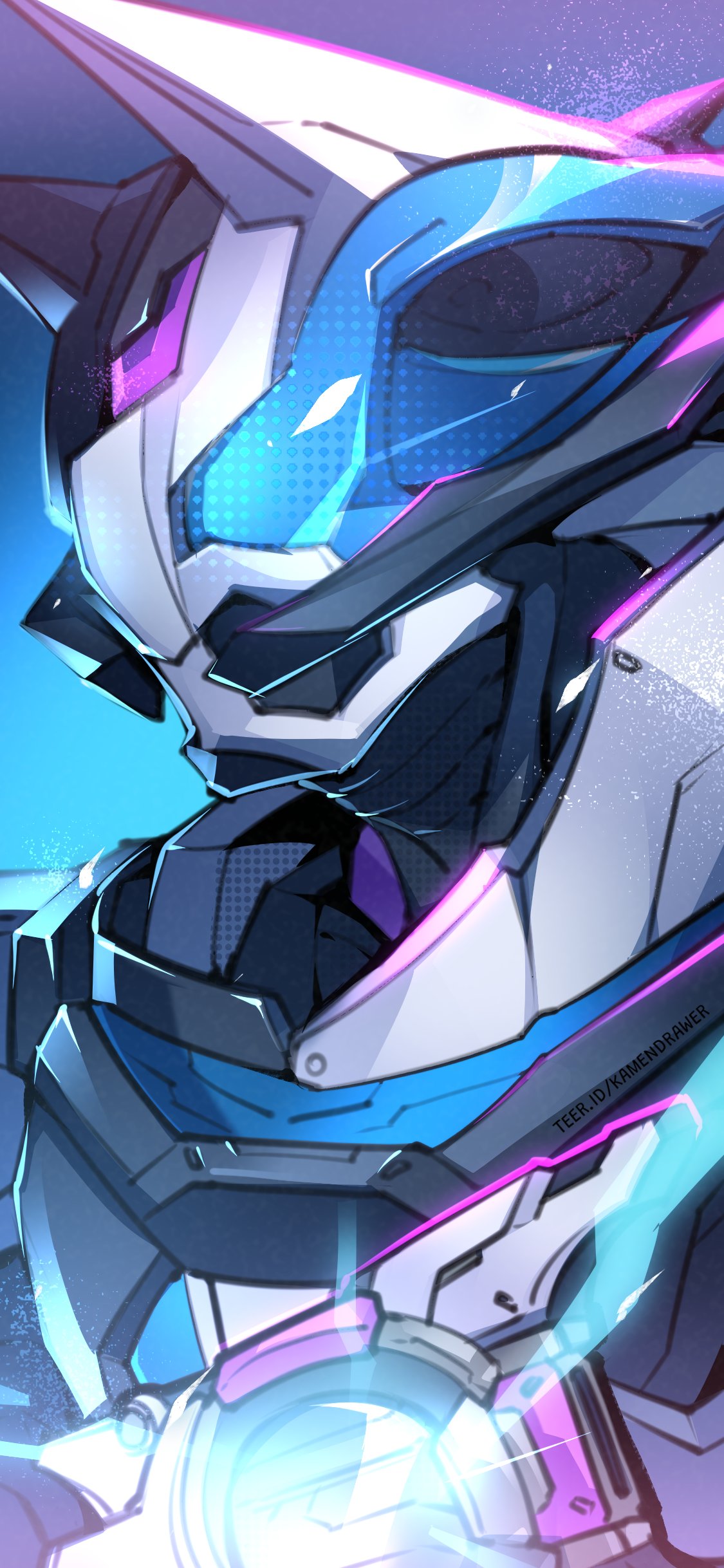 1boy, absurdres, animal_ears, ashmish, blue_eyes, compound_eyes, english_commentary, fox_ears