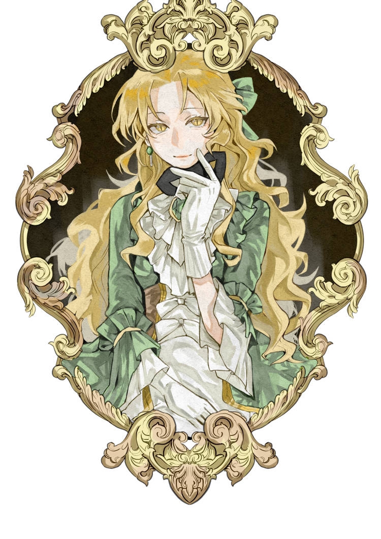 1325480966, 1girl, audrey_hall, blonde_hair, brown_corset, chinese_commentary, commentary_request, corset