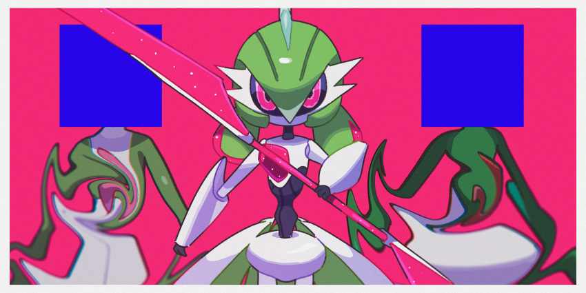 absurdres, black_sclera, blurry, border, colored_sclera, commentary_request, highres, holding